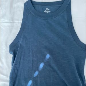WOMENS J.CREW 90s BLUE ORGANIC SUBS TANK TOP